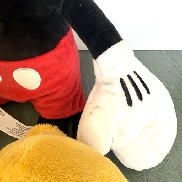 Disney Store Mickey Mouse Plush 17” Classic Stuffed Animal Soft Toy Red Shorts - Picture 3 of 3